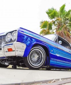 Blue Chervolet Lowrider Diamond Paintings