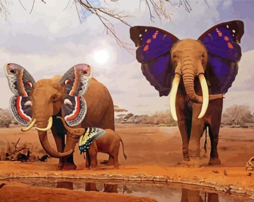 Butterflies Elephants Diamond Paintings