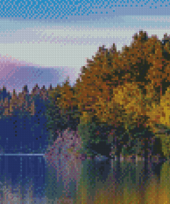 Camping Lake Scenes Diamond Paintings