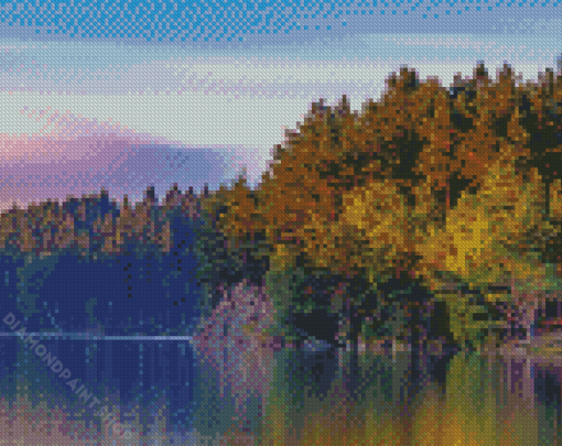 Camping Lake Scenes Diamond Paintings