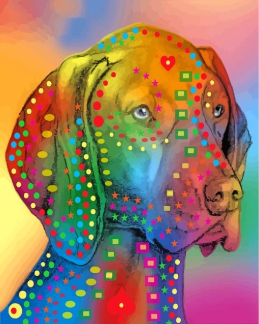 Colorful Pointer Dog Diamond Paintings