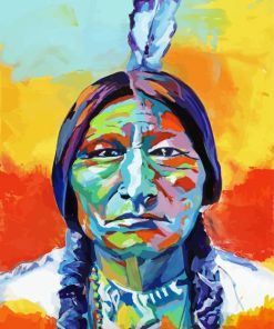 Colorful Sitting Bull Art Diamond Paintings