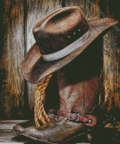 Vintage Cowboy Hat Diamond Paintings