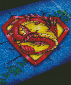 Dragon Superman Symbol Diamond Paintings