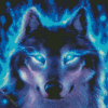 Fantasy Blue Wolf Diamond Paintings