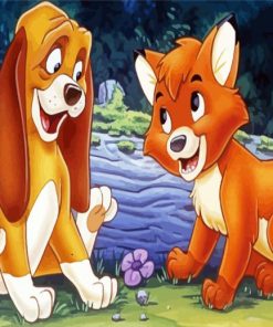 Fox And The Hound Animation Diamond Paintings