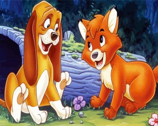 Fox And The Hound Animation Diamond Paintings