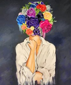 Head Flower Lady Diamond Paintings