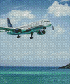 Landing At Maho Beach Diamond Paintings