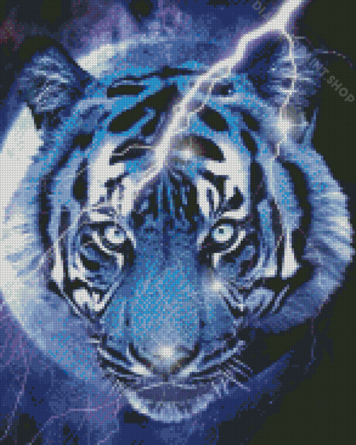 Lightining Tiger Diamond Paintings