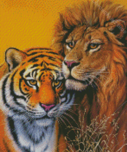 Lion And Tiger Diamond Paintings