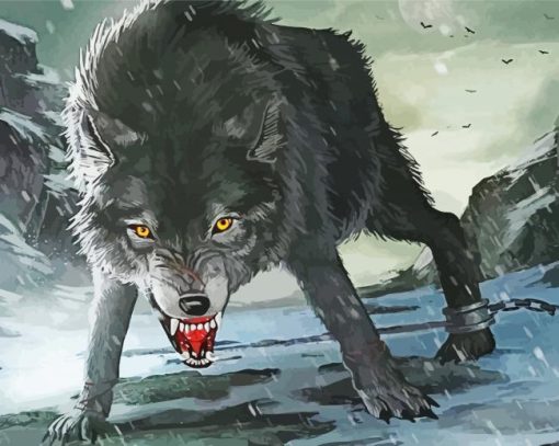 Mad Fenrir Wolf Diamond Paintings