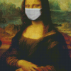 Monalisa Wearing A Mask Diamond Paintings