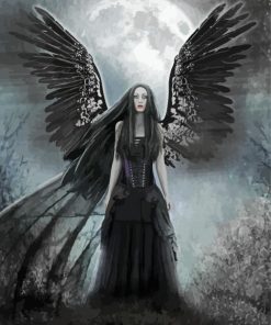 Moonlight Black Angel Diamond Paintings