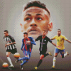 Neymar Collage Football Player Diamond Paintings