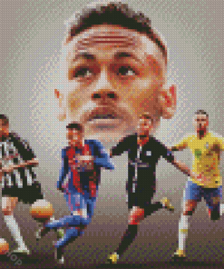 Neymar Collage Football Player Diamond Paintings