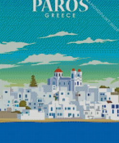 Paros Greece Poster Diamond Paintings