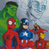 Stan Lee And The Gang Diamond Paintings