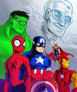 Stan Lee And The Gang Diamond Paintings