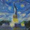 Statue Of Liberty Starry Night Diamond Paintings