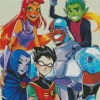 Teen Titans Illustration Art Diamond Paintings