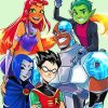 Teen Titans Illustration Art Diamond Paintings