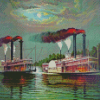 Steamboat Art Diamond Paintings