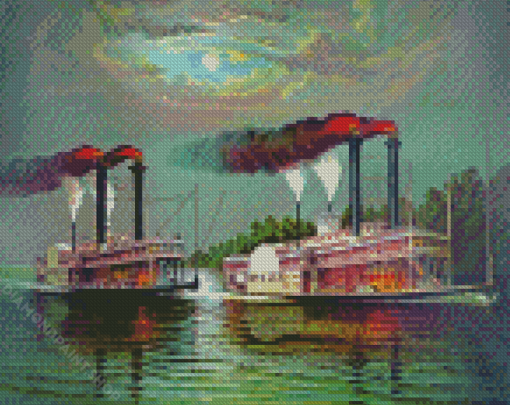 Steamboat Art Diamond Paintings