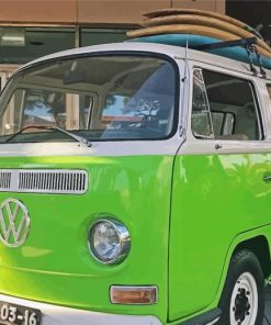 Vw Van Green Color Diamond Paintings