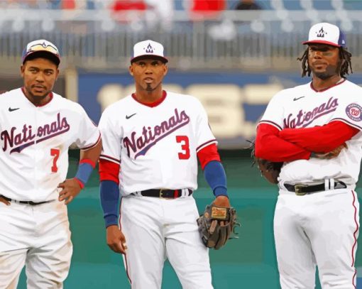 Washington National Baseball Players Diamond Paintings