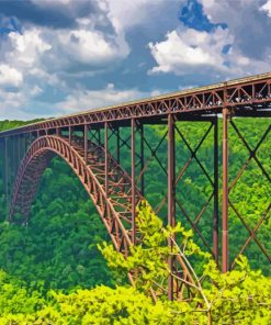 West Virginia Bridge River Diamond Paintings