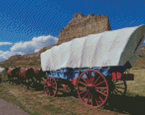 Western Wagon Diamond Paintings