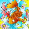 Adorable Japanese Fish Art Diamond Paintings