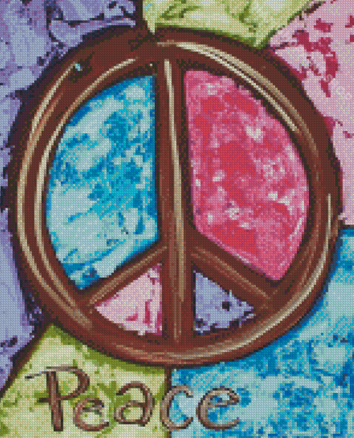 Aesthetic Peace Symbol Diamond Paintings