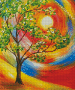 Aesthetic Abstract Tree Diamond Paintings