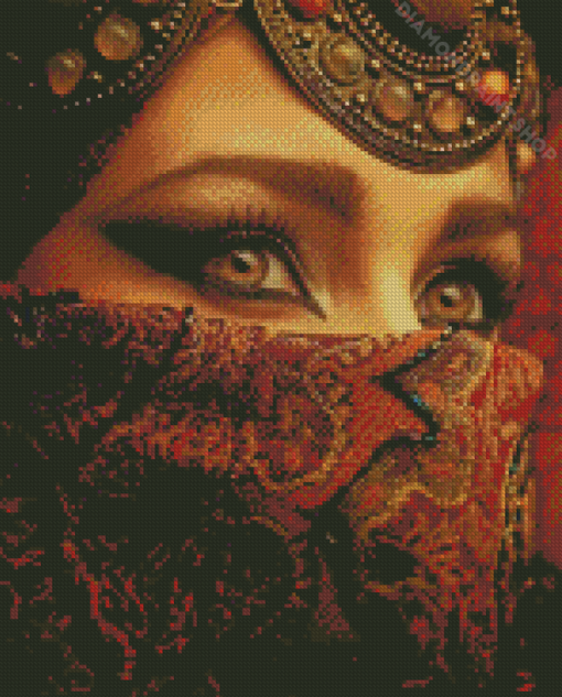 Arab Lady Eyes Diamond Paintings