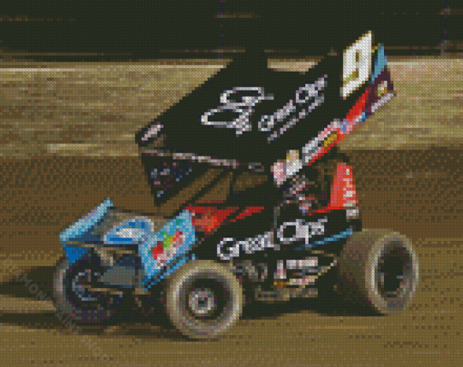 Black Sprint Car Diamond Paintings