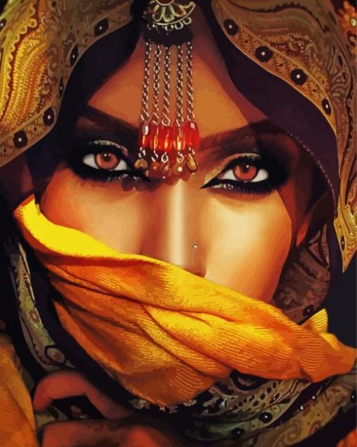 Cool Arab Lady Eyes Diamond Paintings