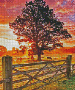 Country Side Sunset Diamond Paintings