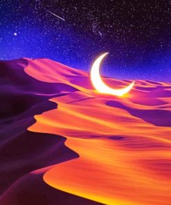 Crescent Moon Desert Diamond Paintings