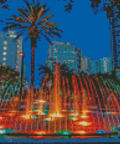 Fort Lauderbale Water Fountain Diamond Paintings