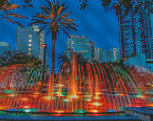 Fort Lauderbale Water Fountain Diamond Paintings