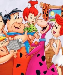 Fred Flintstone Family Diamond Paintings