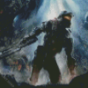 Halo Video Game Character Diamond Paintings