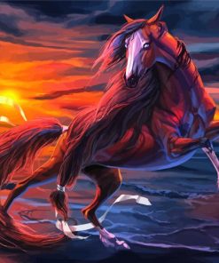 Horse Fantasy Sunset Diamond Paintings