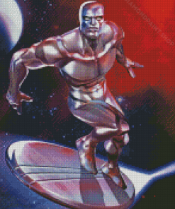 Powerfull Silver Surfer Diamond Paintings