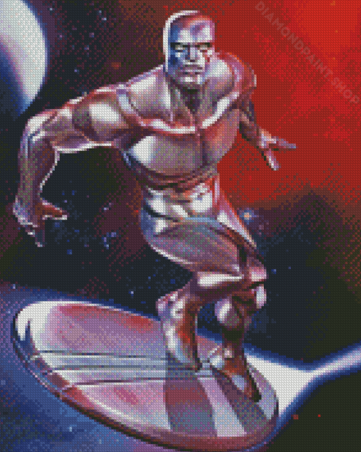 Powerfull Silver Surfer Diamond Paintings