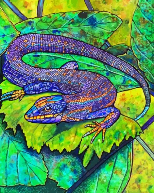 Psychedelic Lizard Diamond Paintings