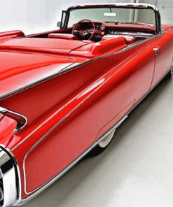 Red Classic Cadillacs Car Diamond Paintings