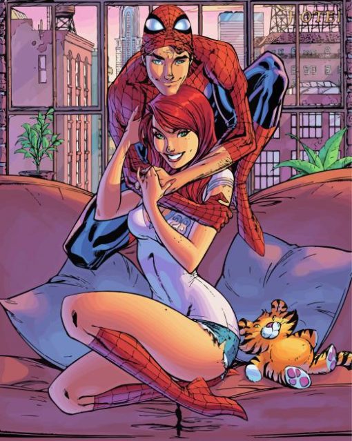 Spider Man And Mary Jane Art Diamond Paintings